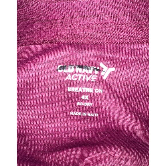 Old Navy Active Womens Go-Dry Breathe On Top 4X Purple Polyester Spandex - Picture 3 of 4